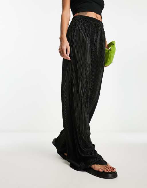 Pantalones negros plisados de Bolongaro Trevor (parte de un conjunto)