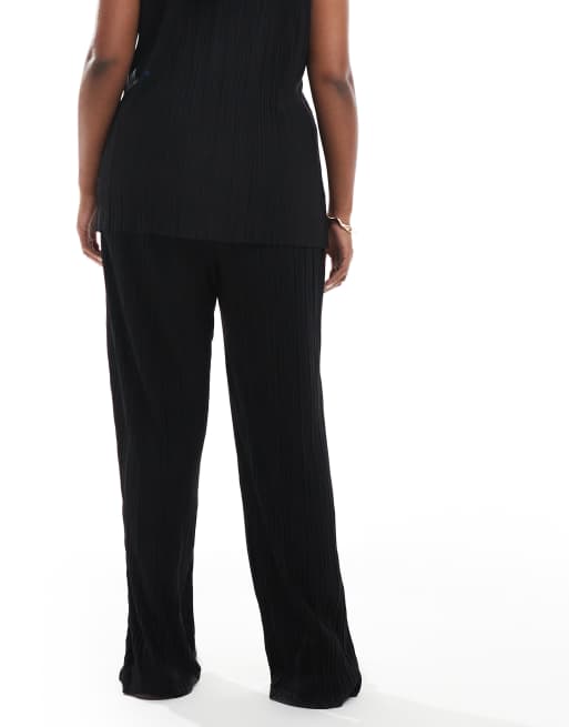 Pantalones negros plisados de Vero Moda Curve (parte de un conjunto), 2 de 5