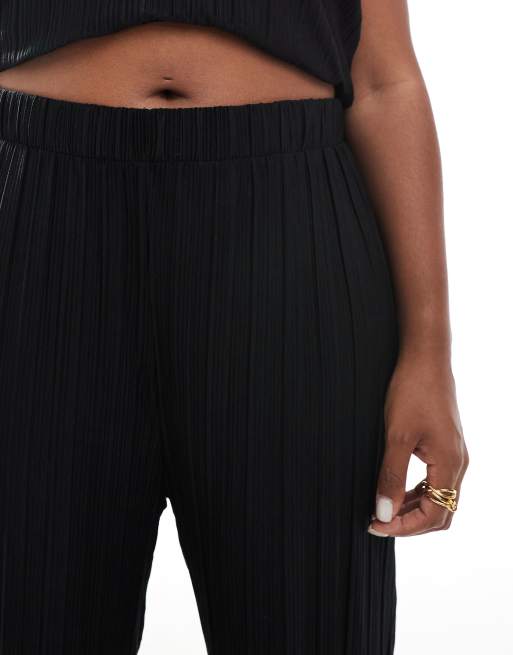 Pantalones negros plisados de Vero Moda Curve (parte de un conjunto), 5 de 5