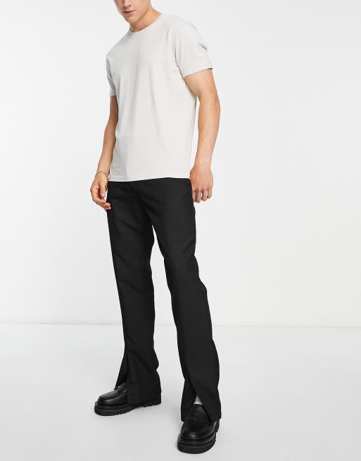 Pantalones negros rectos Stacker de Topman ASOS