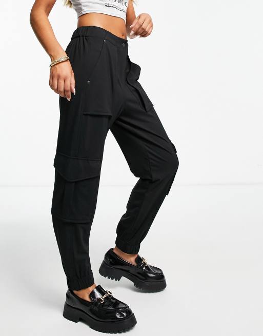 Pantalones negros utilitarios Frieda de AllSaints ASOS