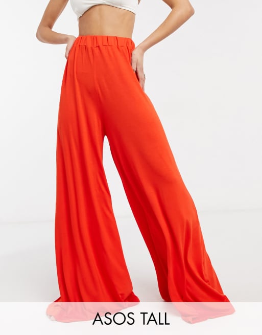 Pantalones palazzo naranjas playeros de ASOS Tall ASOS