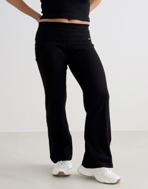Pantalones Petite negros de canalé Ease de Aim'n - view 1