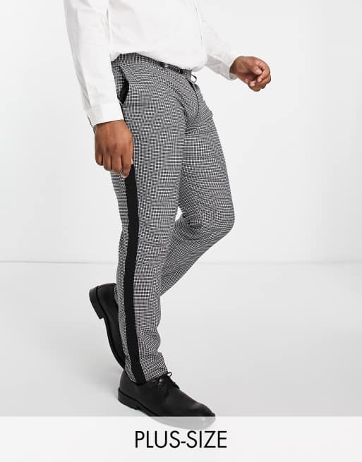 Pantalones pitillo a cuadros con franja en el lateral de Devil's Advocate Plus
