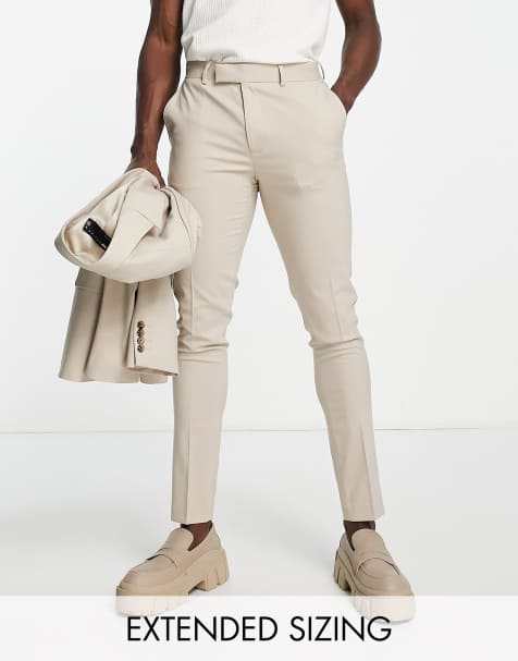 Pantalones pitillo de traje en color piedra de ASOS DESIGN - view 1