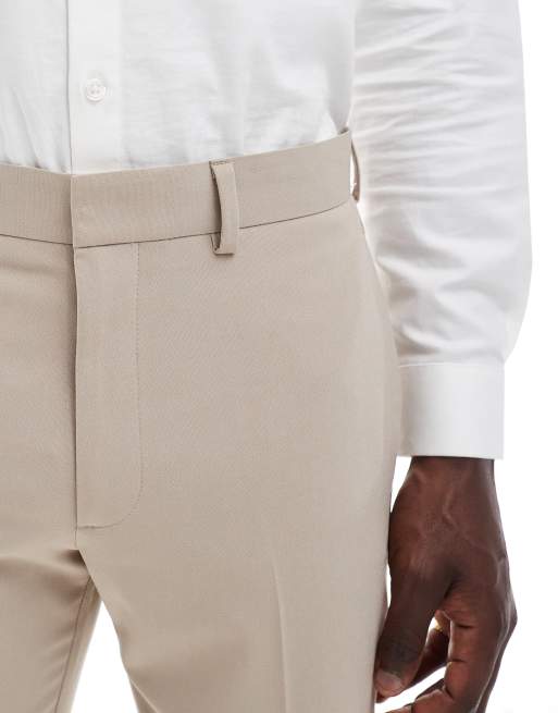 Pantalones pitillo de traje en color piedra de ASOS DESIGN, 5 de 5