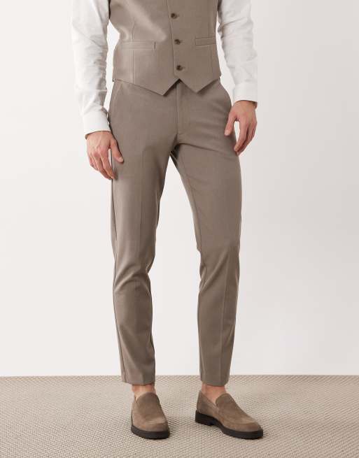 Pantalones pitillo de traje en color piedra de ASOS DESIGN, 2 de 5