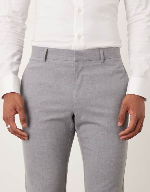 Pantalones pitillo de traje grises de ASOS DESIGN, 5 de 5