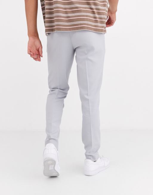 Pantalones pitillo de vestir en gris hielo de ASOS DESIGN, 2 de 4