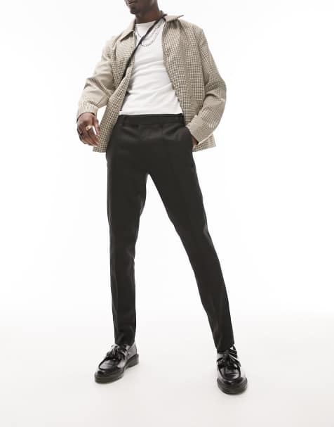 Pantalones pitillo de vestir en negro de Topman - view 1