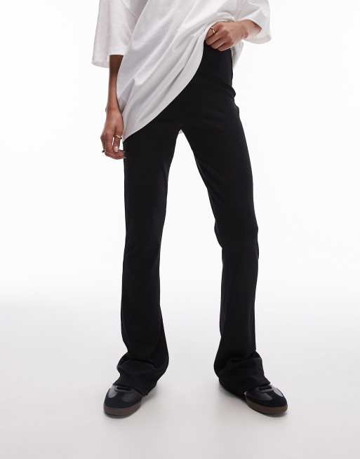 Pantalones pitillo negros de campana de canalé de Topshop, 4 de 5