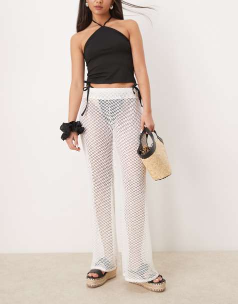 Pantalones playeros blancos de punto de Free Society - view 1