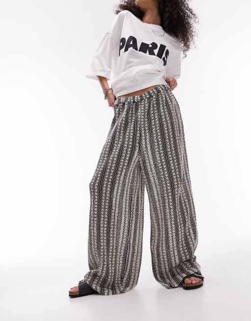 Pantalones playeros monocromáticos de punto de Topshop