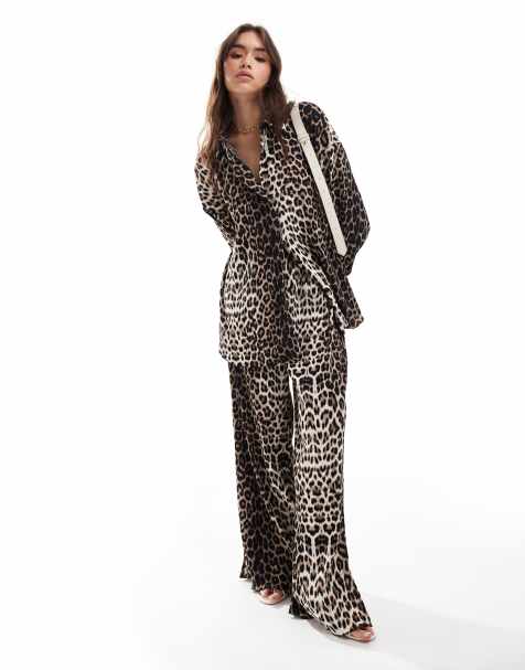 Pantalones plisados con estampado de leopardo de Extro & Vert (parte de un conjunto) - view 1