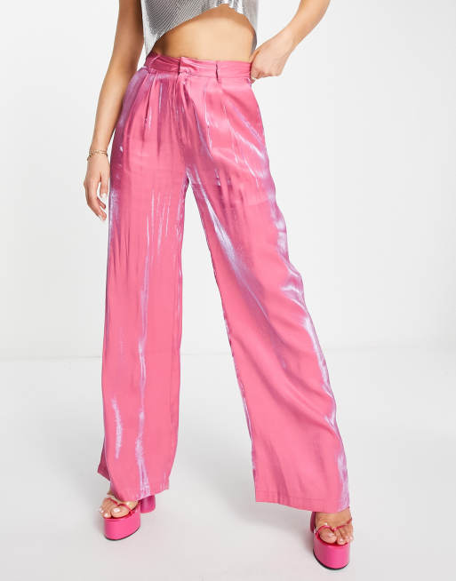 Pantalones rosa brillante de pernera muy ancha Heartbreak (parte de un conjunto) | ASOS