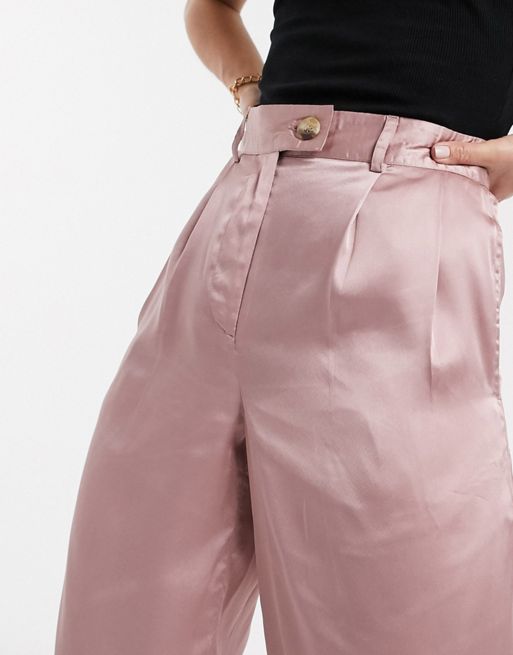 Las mejores ofertas en Pantalones Rosa Satinado sin marca para mujeres