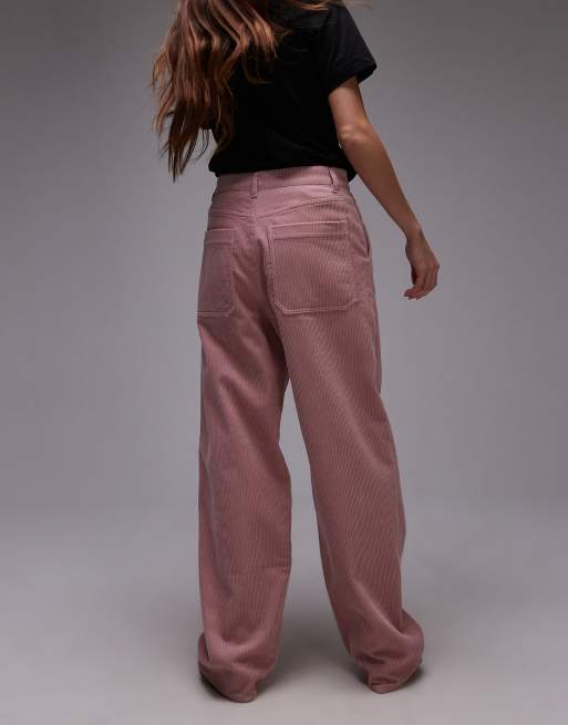 Pantalones rosas de pernera barrel de pana Amber de ARKET, 3 de 5