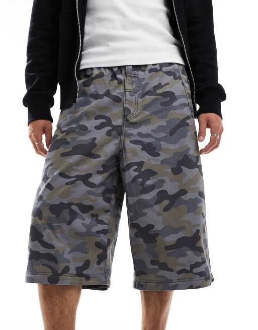 Pantalones sin cierres de corte skater holgado con estampado de camuflaje y cinturilla regulable de COLLUSION, 4 de 5