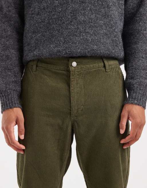 Pantalones tapered caquis de pana de ASOS DESIGN, 5 de 5
