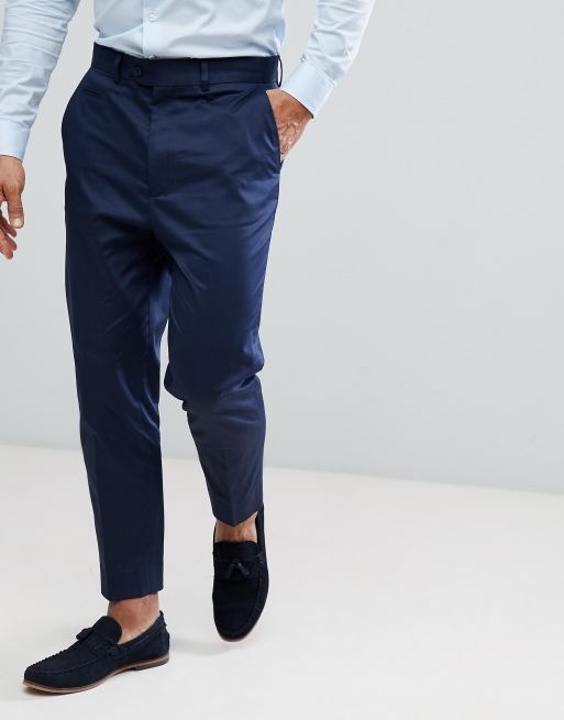 Pantalones tapered de vestir de algodón