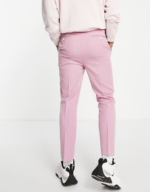 Pantalones tapered de vestir en rosa sombra de ASOS DESIGN, 2 de 4