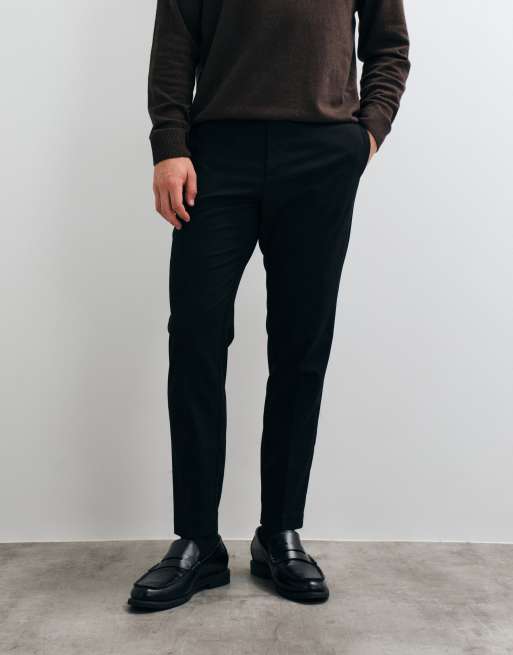 Pantalones tapered de vestir negros de ASOS DESIGN, 3 de 5