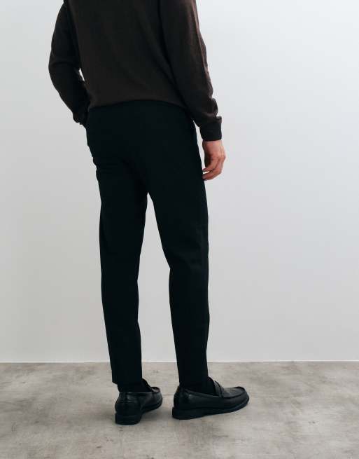 Pantalones tapered de vestir negros de ASOS DESIGN, 4 de 5