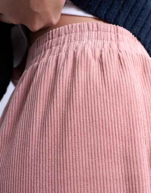 Pantalones tobilleros rosas de pernera ancha de pana de Topshop, 5 de 5