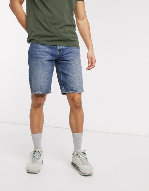 Pantalones vaqueros cortos dad con lavado descolorido de ASOS DESIGN