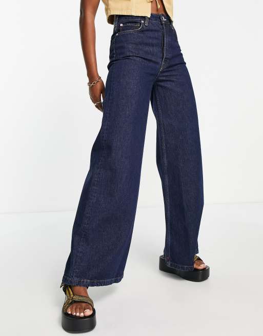 Pantalones vaqueros de algodón en cápsula Maison Scotch Elvis en color índigo - MBLUE