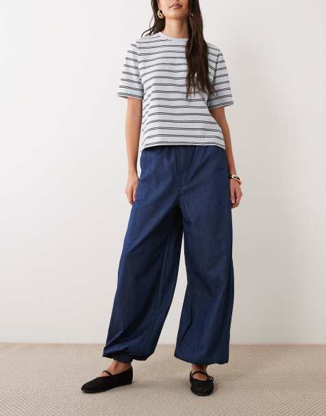 Pantalones vaqueros de corte bombacho con lavado oscuro de ASOS DESIGN - view 1