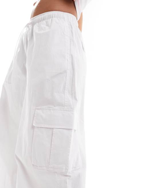 Pantalones veraniegos blancos cargo holgados de lino de Cotton On , 4 de 5
