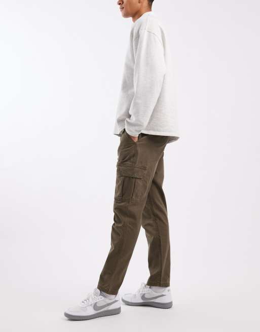 Pantalones verde caqui lavado cargo de New Look, 3 de 5
