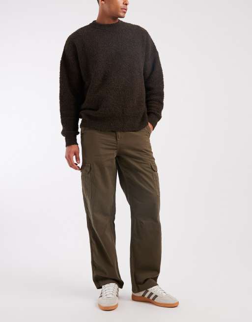 Pantalones verde caqui oscuro cargo holgados de New Look, 2 de 5