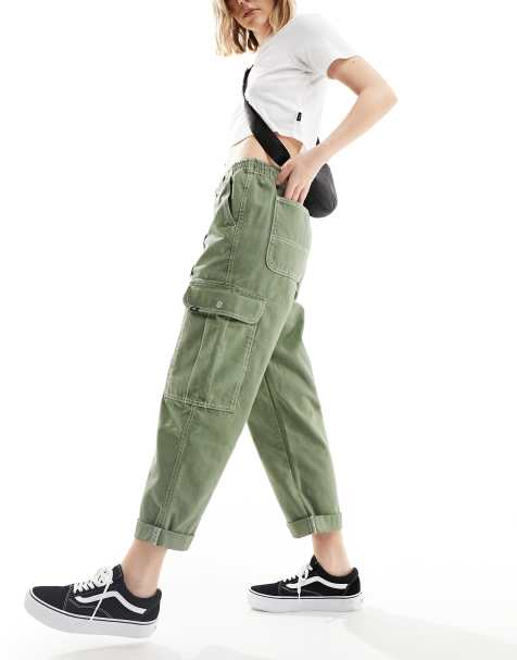 Pantalon cargo verde online militar mujer