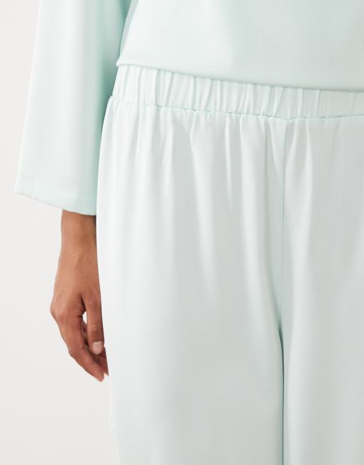 Pantalones verde menta de corte slim y pernera ancha de IYAL (parte de un conjunto), 4 de 5