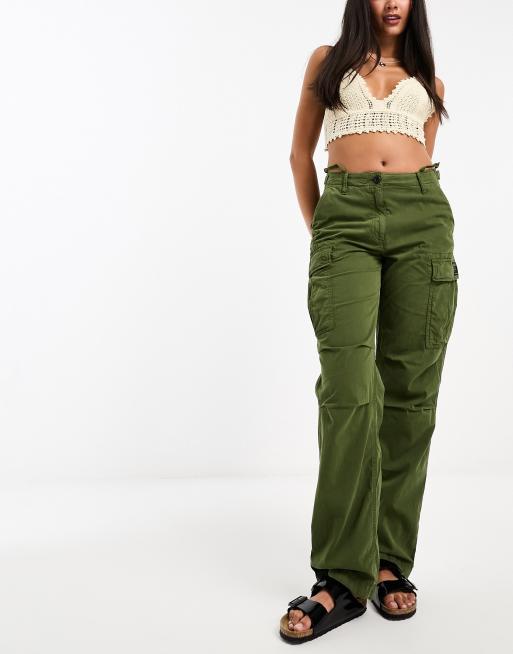 Pantalon Superdry Jogger verde para mujer-a