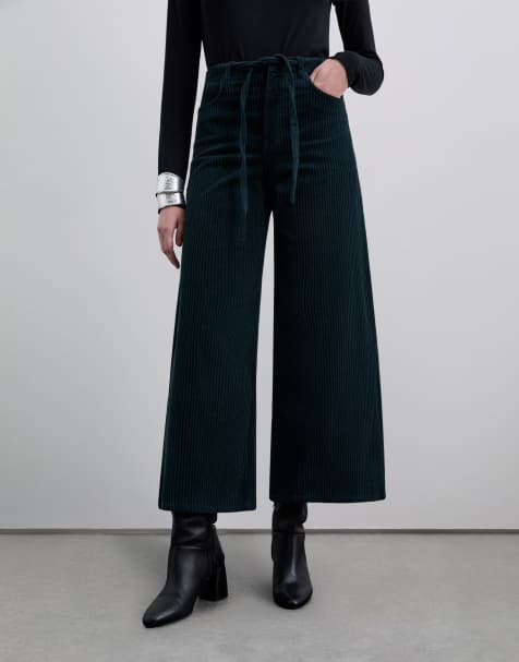 Pantalones verde oscuro de pana de Scalpers - view 1