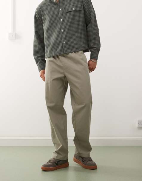 Pantalones verde salvia seca de sarga Easy de Obey - view 1