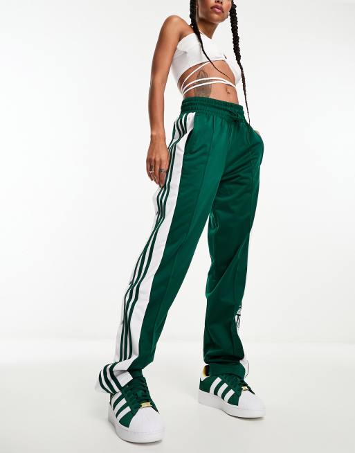 Pantalones en menta con botones de presión adicolor de adidas