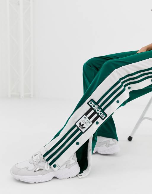 Pantalones verdes con botones de presión adicolor Adibreak de adidas  Originals