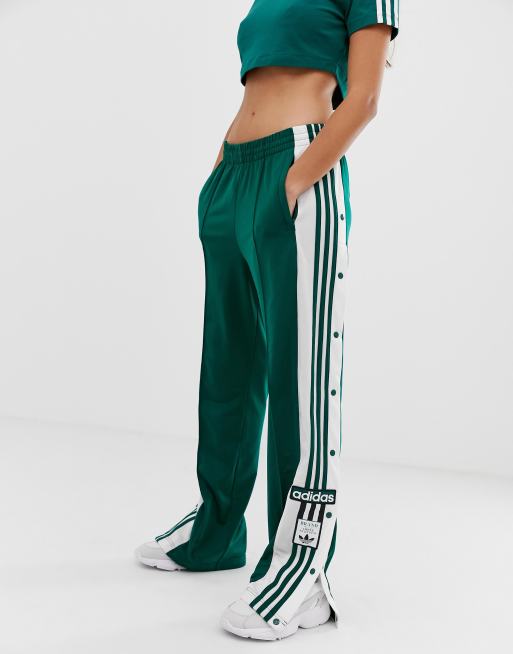 Pantalones en menta con botones de presión adicolor de adidas