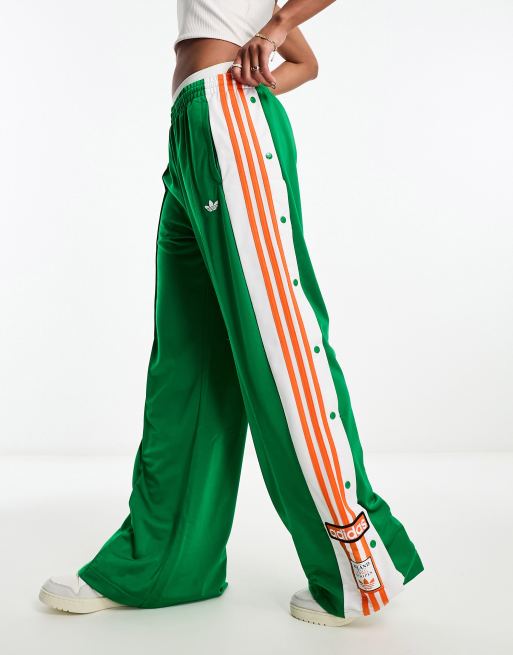 Pantalones de chándal con botones de presión en marrón Adibreak de adidas  Originals