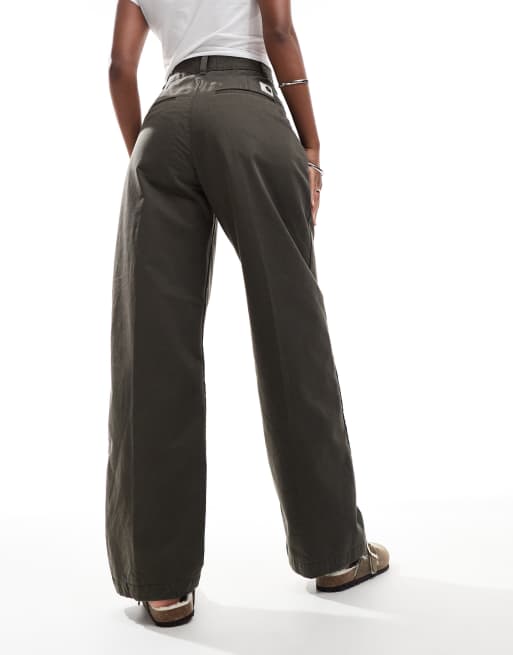 Pantalones verdes de pernera ancha Leola de Carhartt WIP, 2 de 5