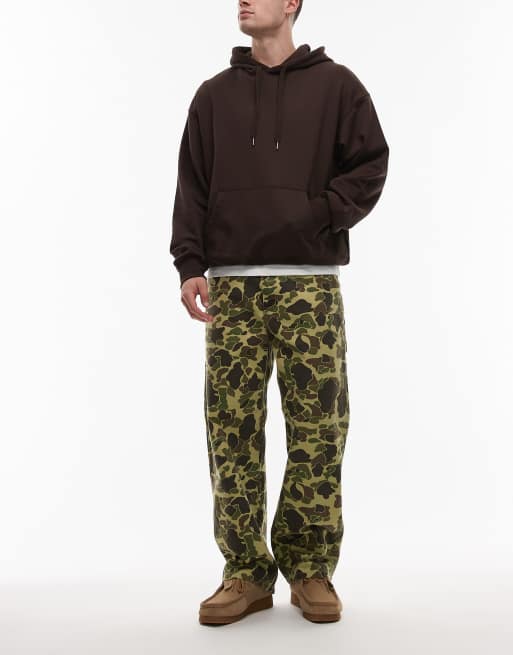 Pantalones verdes de pernera recta con estampado de camuflaje Duck Single Knee de Carhartt WIP, 2 de 5