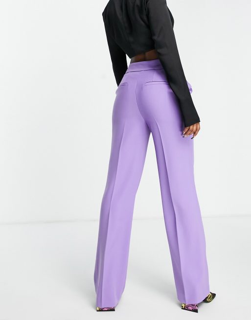 Pantalones violeta luminoso de corte sartorial de Y.A.S (parte de un conjunto), 2 de 4