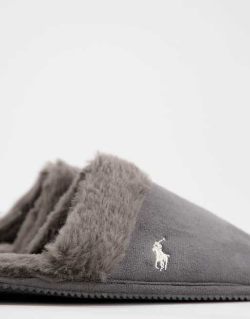 Pantuflas grises estilo chinelas Summit Scuff de Polo Ralph Lauren, 2 de 4