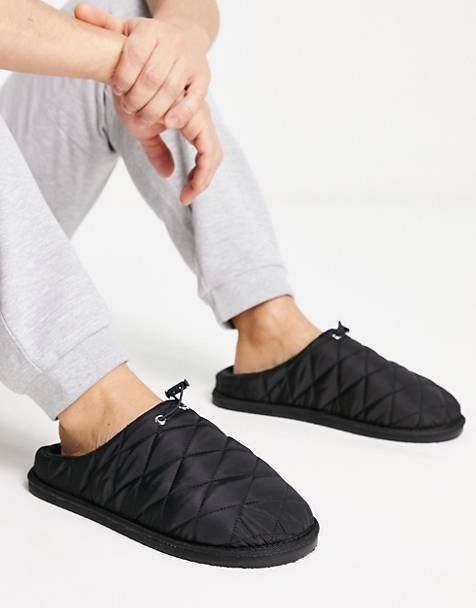 Pantuflas color destalonadas con forro color crema ASOS de hombre de color Blanco Hombre Zapatos de Zapatos sin cordones de Zapatillas de casa 