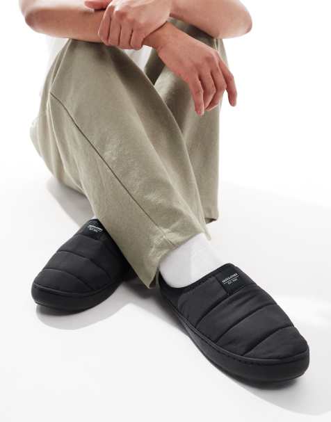 Pantuflas negras acolchadas estilo mules de Jack & Jones - view 1