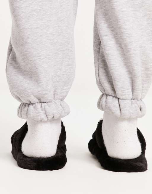 Pantuflas negras con dos tiras Zion de ASOS DESIGN, 3 de 4